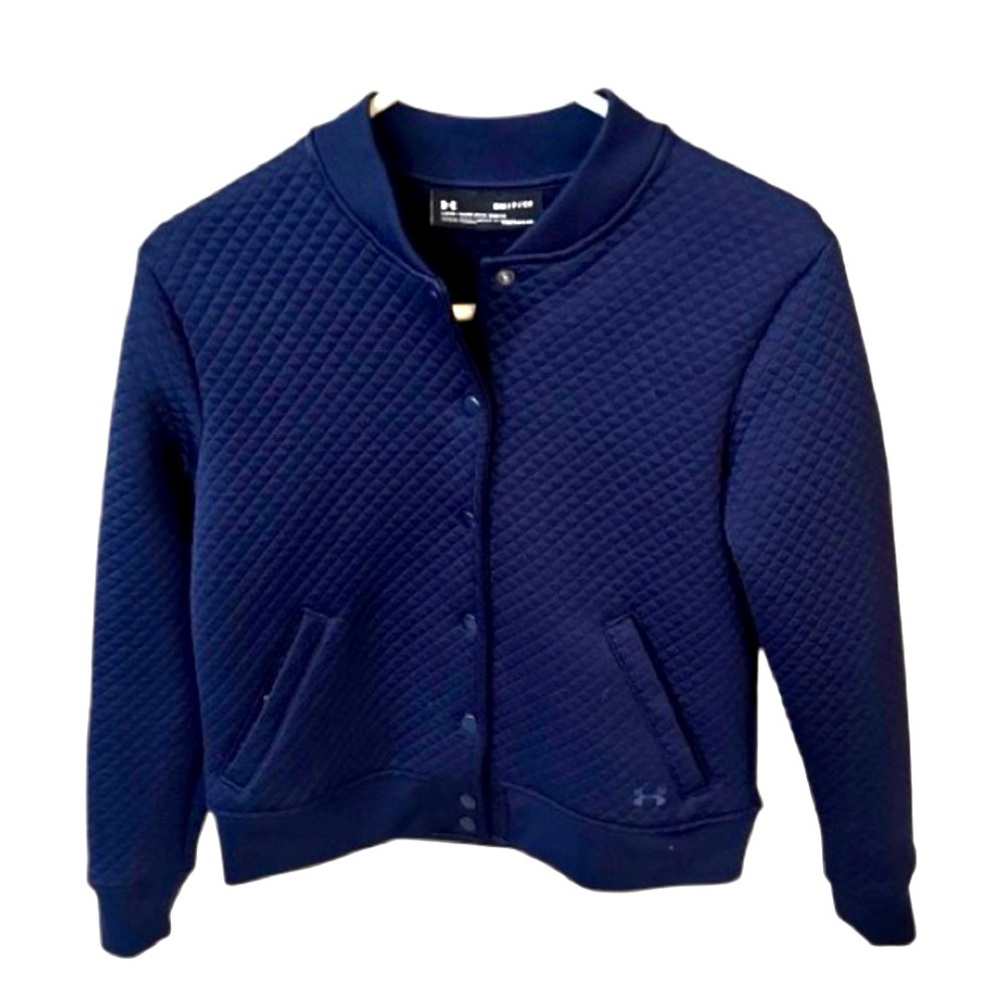 Under Armour Cold Gear Women's Medium Dark Blue Quilted Bomber Jacket